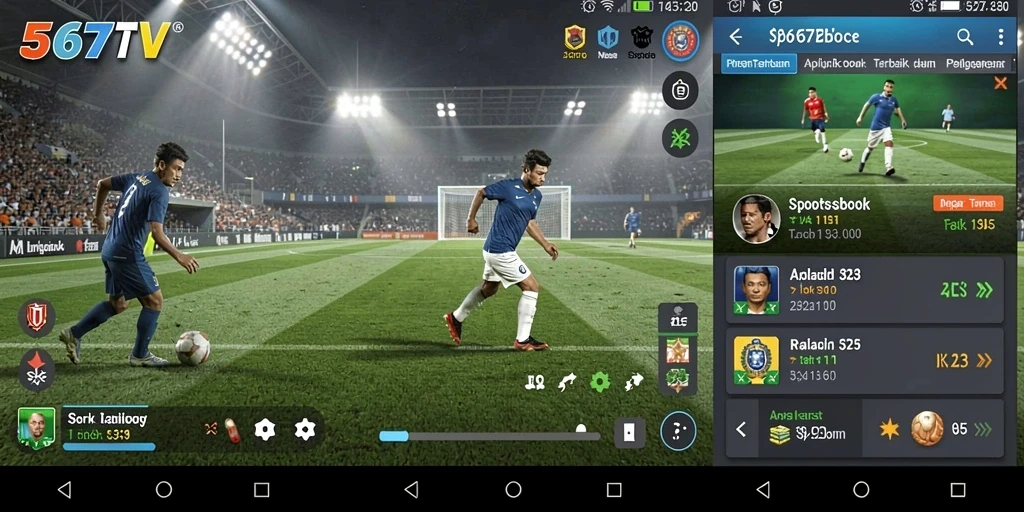 Tampilan gameplay aplikasi Sportsbook 567TV yang interaktif dan menarik.