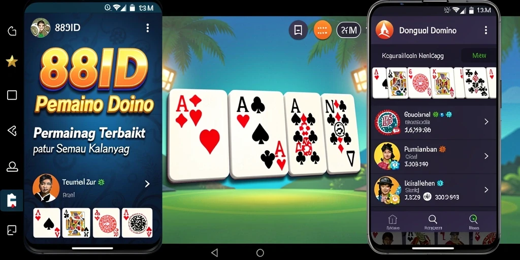 Screenshot menampilkan gameplay seru dari permainan Domino 88ID.