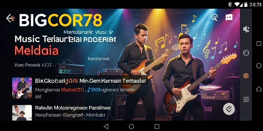 Screenshot gameplay BIGCOR78 menunjukkan pengalaman seru bermain musik.