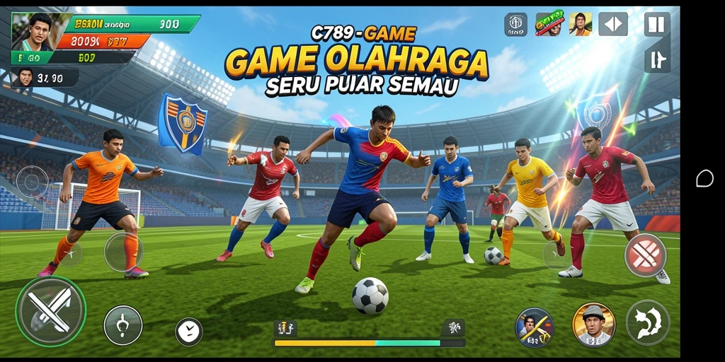 Screenshot C789 menampilkan gameplay olahraga yang seru dan kompetitif.