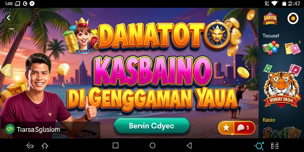Screenshot gameplay <strong>DANATOTO</strong> dengan suasana Kasino yang mendebarkan.