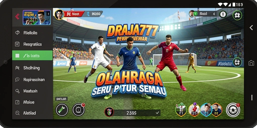 Tampilan gameplay menarik di DRAJA777 dengan aksi olahraga seru.