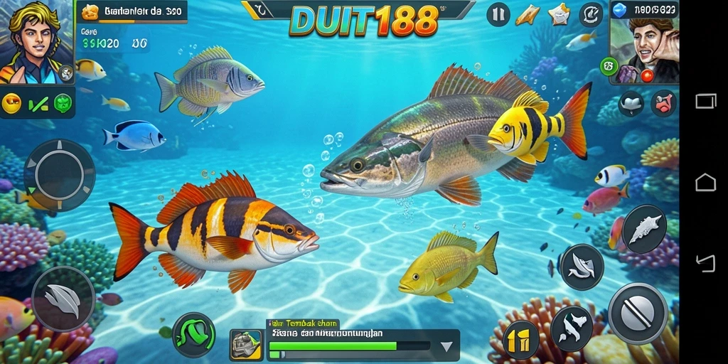 Tampilan gameplay seru dari DUIT188 dalam Tembak Ikan.