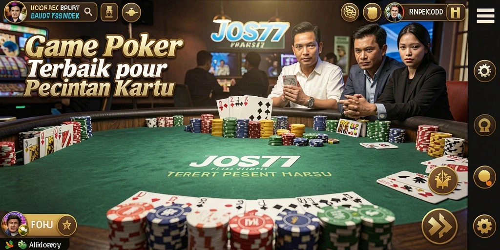 Tampilan permainan Poker yang menarik dan interaktif dari JOS77.