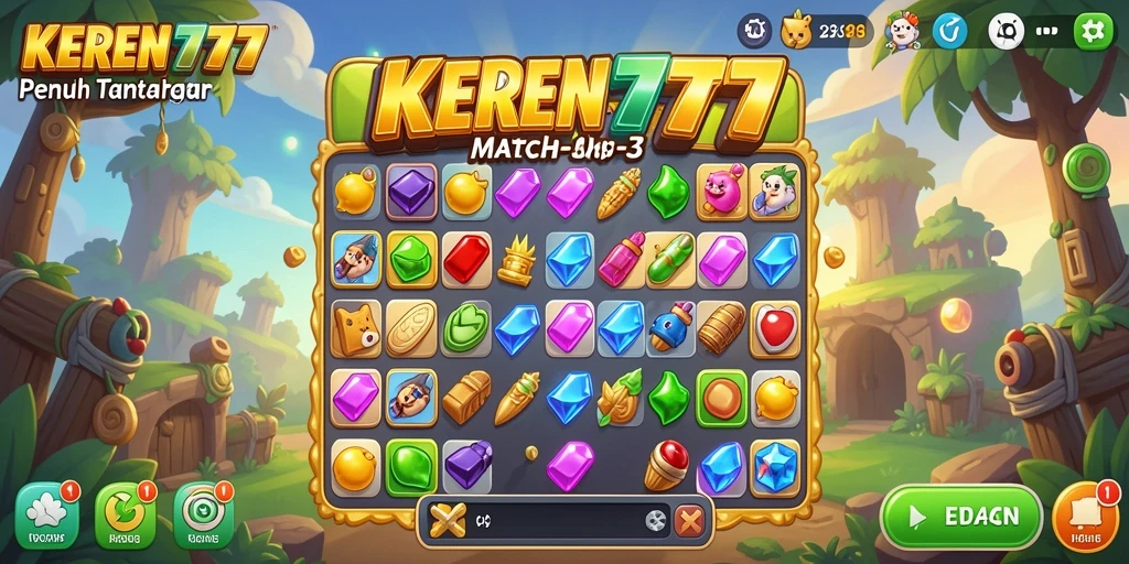 Tampilan gameplay KEREN777 yang memukau dan penuh warna.