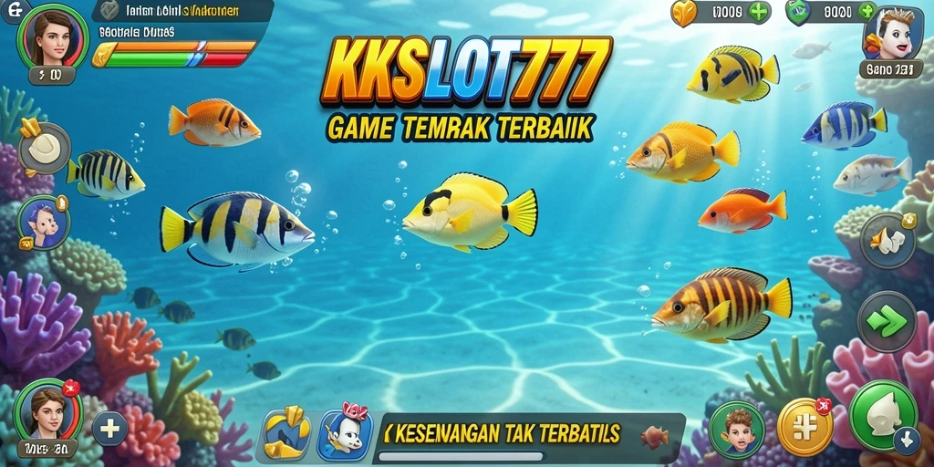 Tampilan gameplay KKSLOT777 menunjukkan keseruan menangkap ikan.