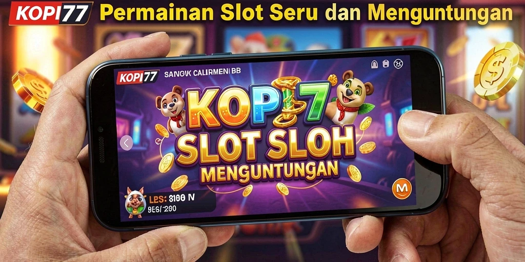 Tampilan utama KOPI77 menampilkan mesin slot yang menggiurkan.