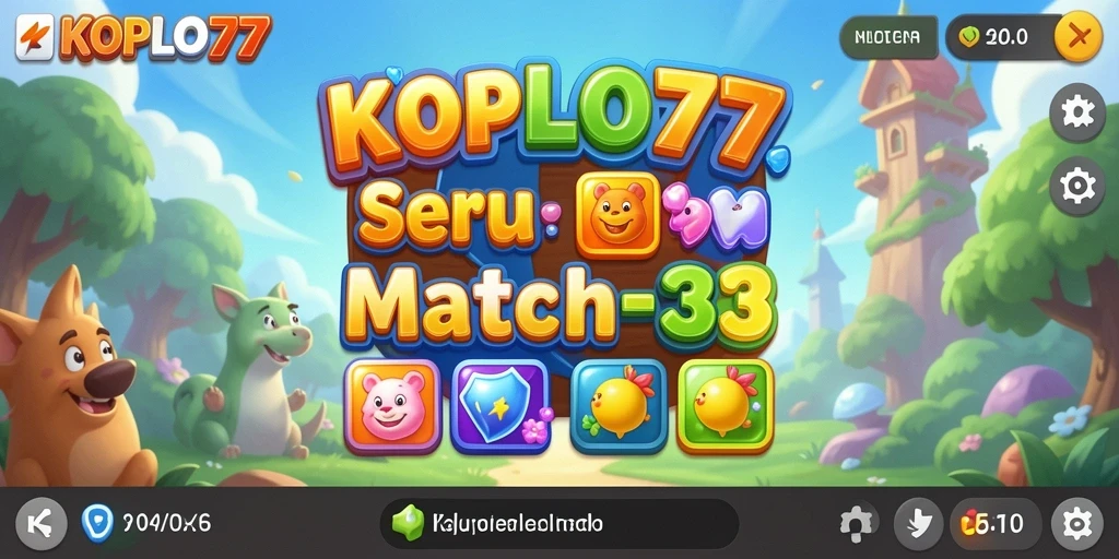 Screenshot menunjukkan gameplay seru KOPLO77 dengan kombinasi warna cerah.