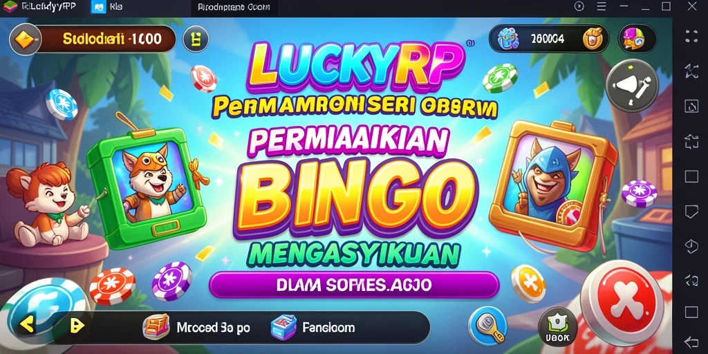 Tampilan screenshot gameplay LUCKYRP yang menampilkan suasana Bingo yang seru.