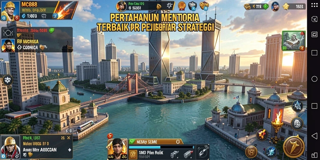 Tangkapan layar gameplay Tower Defense yang menampilkan aksi menara yang mendebarkan.