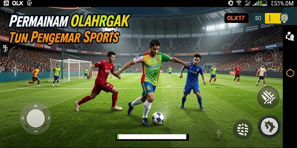 Tampilan gameplay OLX17 yang penuh aksi dalam olahraga.