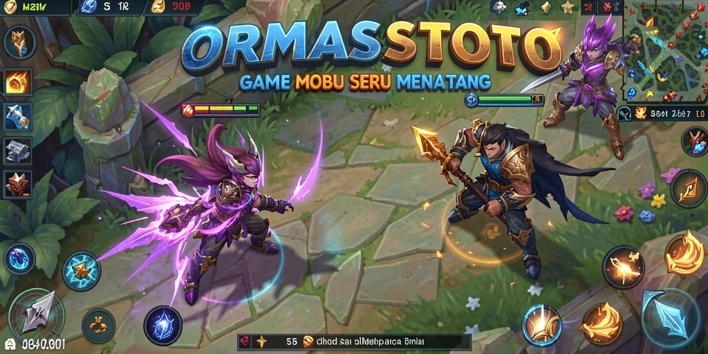 Tampilan gameplay seru dari ORMASSTOTO dengan karakter yang beragam.