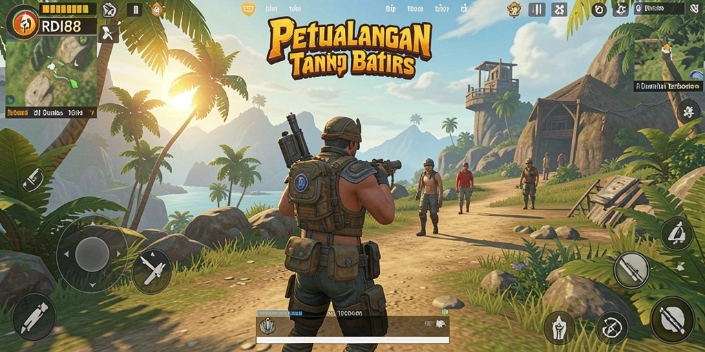 Tangkapan layar dari gameplay RDI88 yang menunjukkan dunia terbuka yang luas.