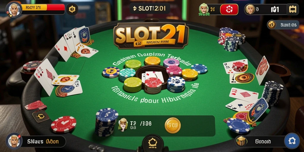 Tampilan gameplay SLOT21 yang seru dan mengasyikkan dalam permainan Gaple.
