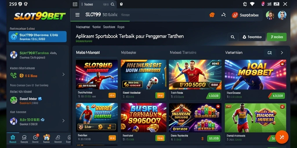 Screenshot SLOT99BET menampilkan antarmuka taruhan yang menarik dan informatif.