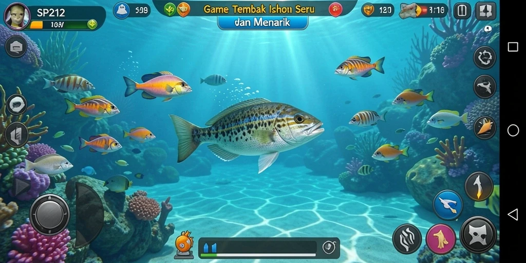 Gameplay seru SP212 dengan grafis menawan dari Tembak Ikan.