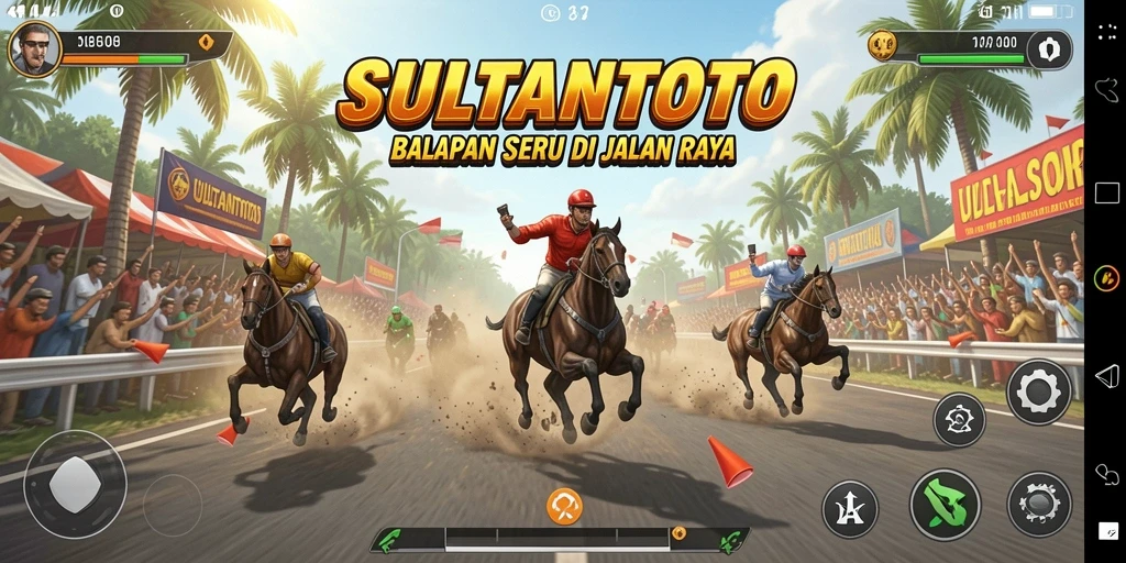 Tampilan aksi balapan seru di SULTANTOTO.