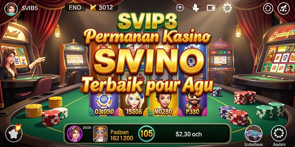 Tampilan gameplay SVIP3 yang seru dan mendebarkan di dunia kasino.