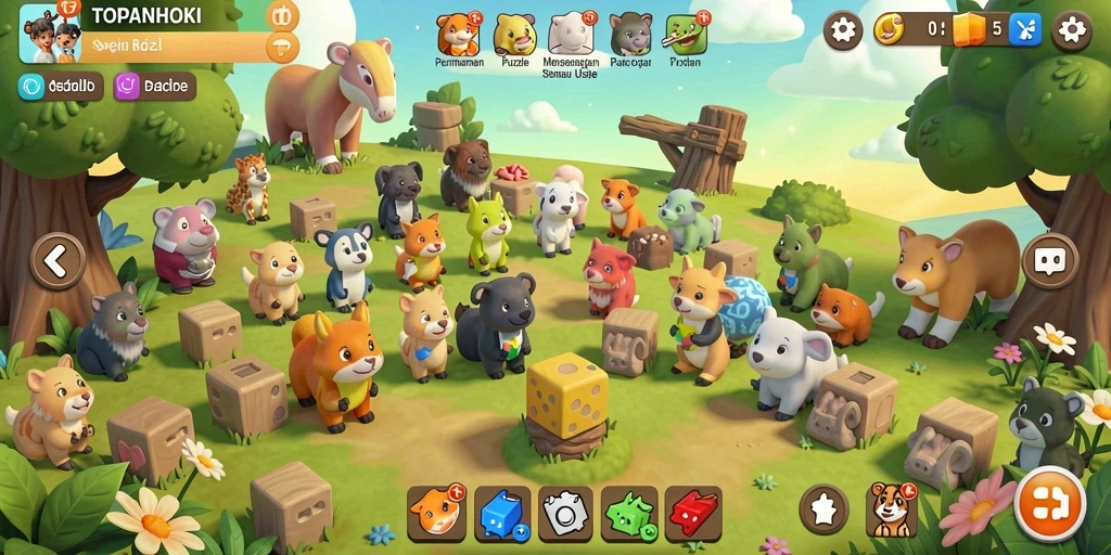 Gameplay penuh warna dan menantang di TOPANHOKI.