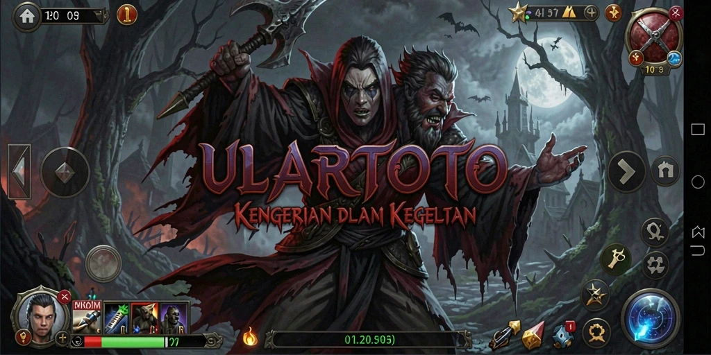 Tampilan gameplay ULARTOTO yang menegangkan dan mencekam.