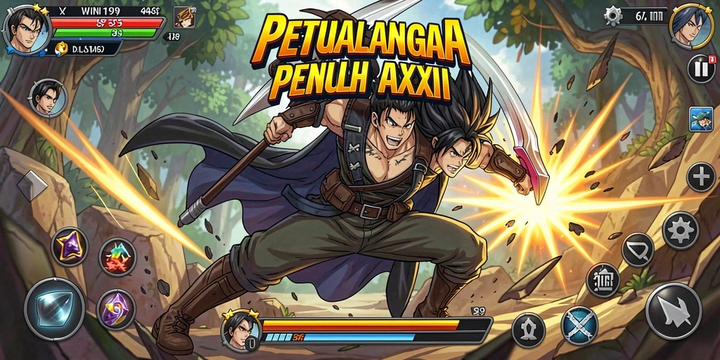 Menampilkan pertarungan karakter Anime yang seru dan dinamis.
