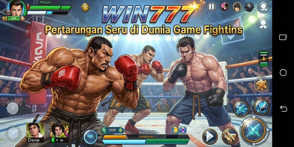 Screenshot WIN777 menampilkan karakter beraksi dalam pertarungan mendebarkan.